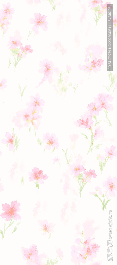 粉色小花简约背景图