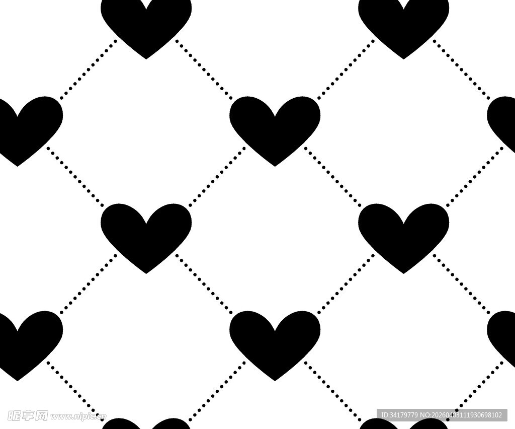 心形几何图案无缝背景