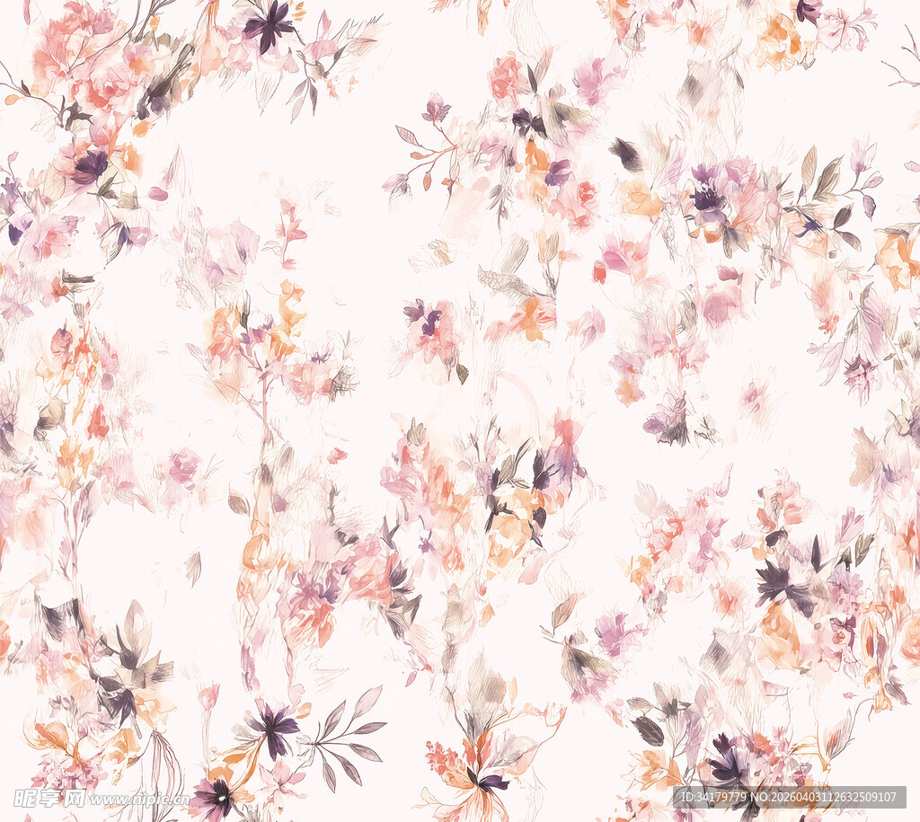 花卉图案背景 清新唯美