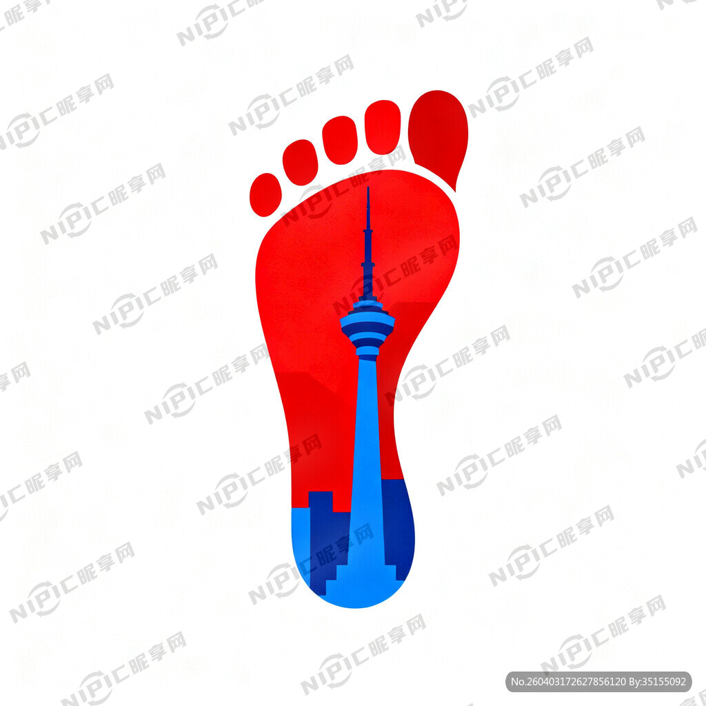 地标 脚丫 图案
