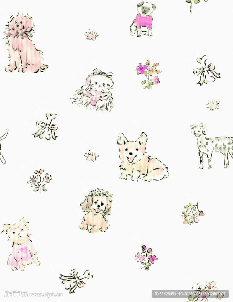 可爱小动物图案背景
