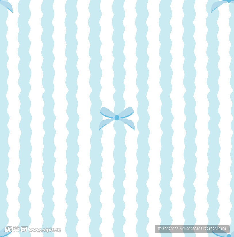 浅蓝色蝴蝶结条纹底纹图案