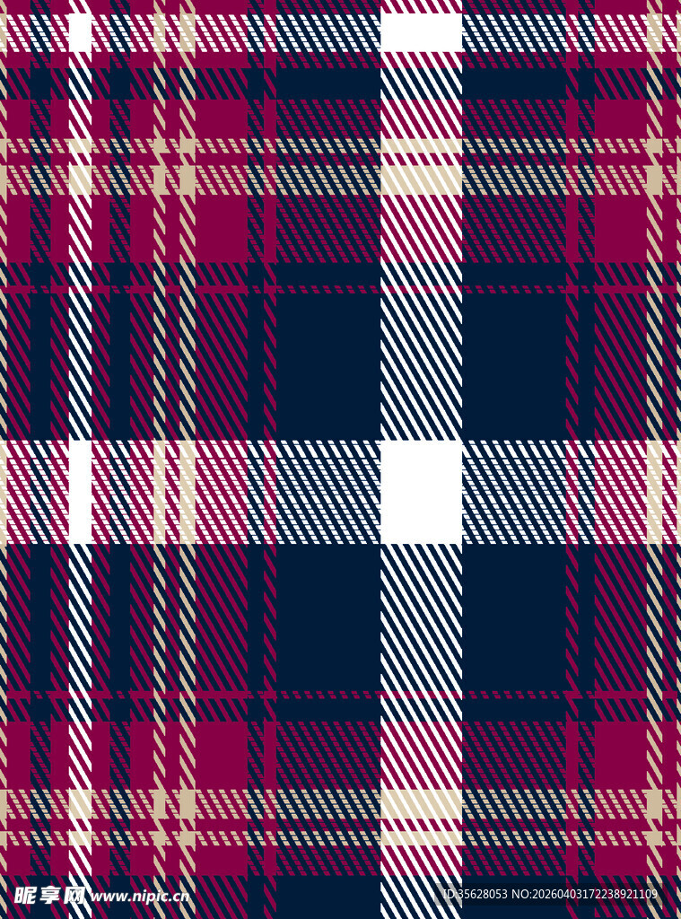 复古格纹布料图案