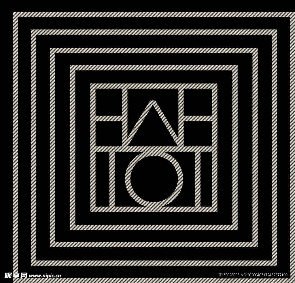 几何图案构成的抽象艺术图形