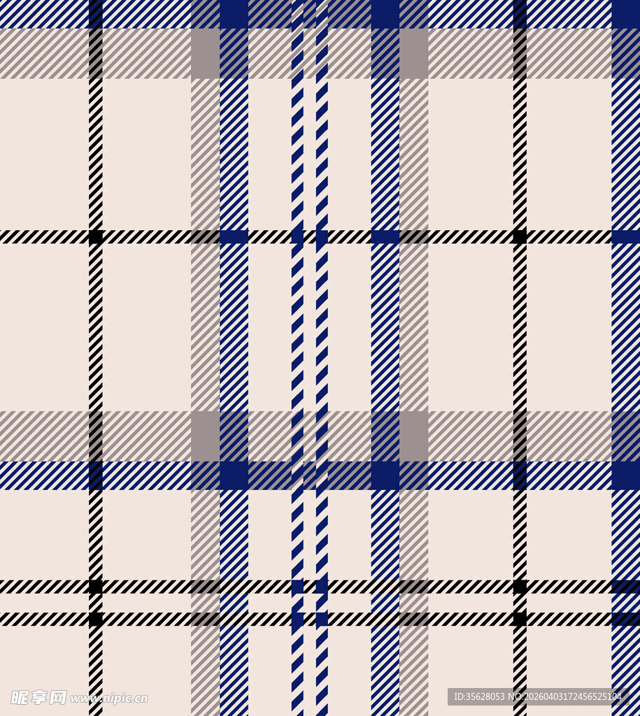 蓝白格纹图案设计
