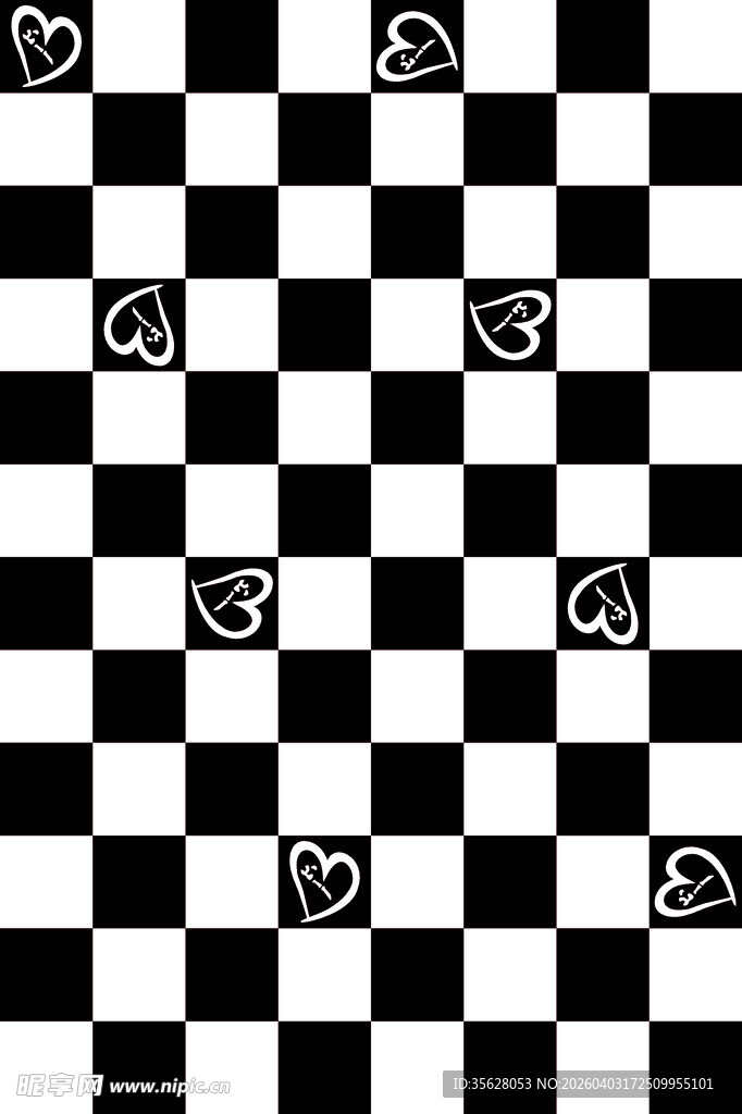 黑白棋盘格眼睛图案设计