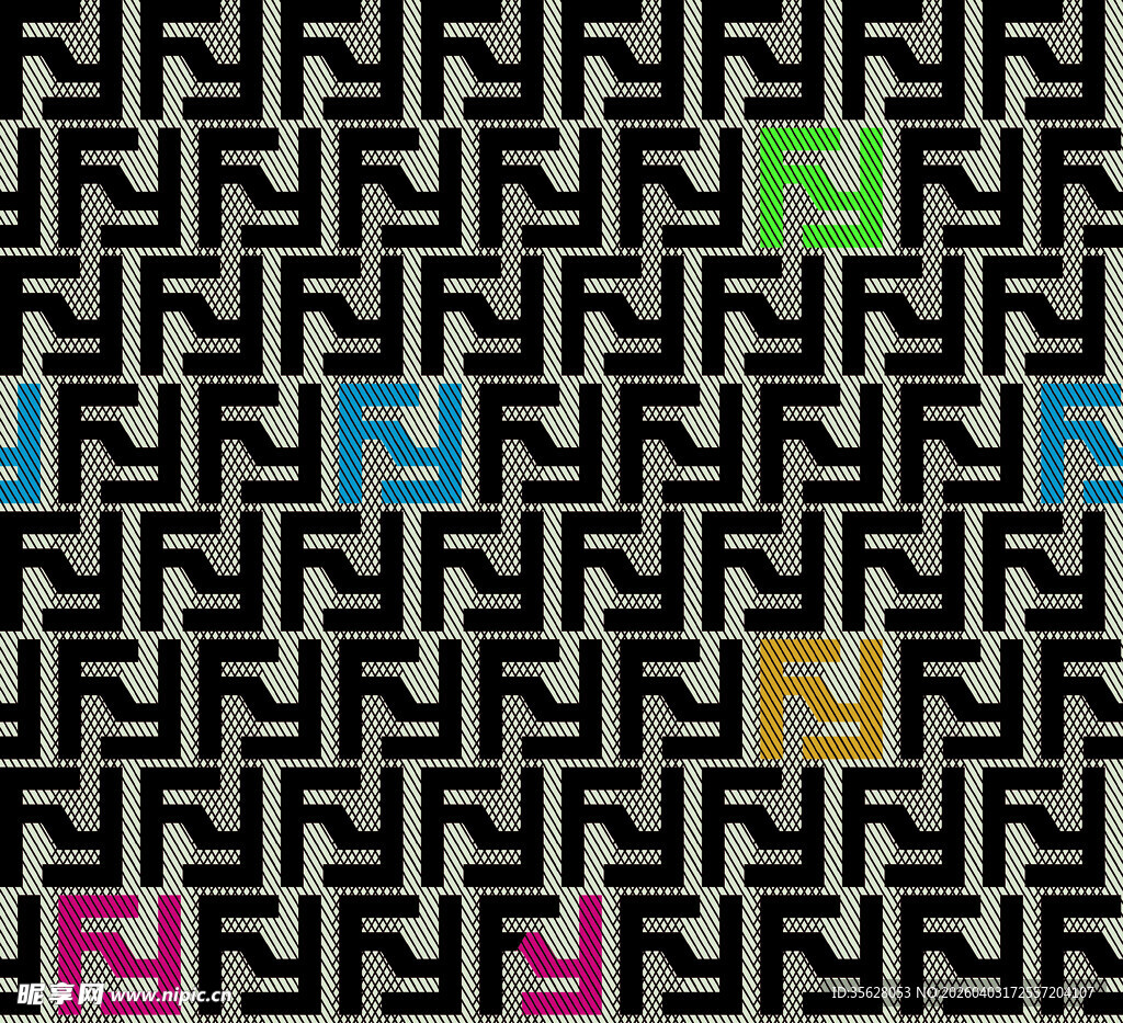 多彩FF图案时尚背景