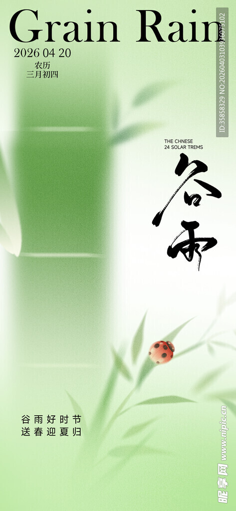 谷雨时节清新画面