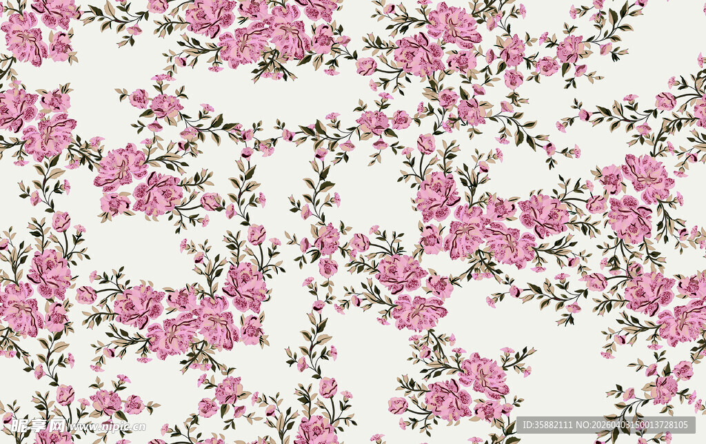 粉色花卉图案背景纹理