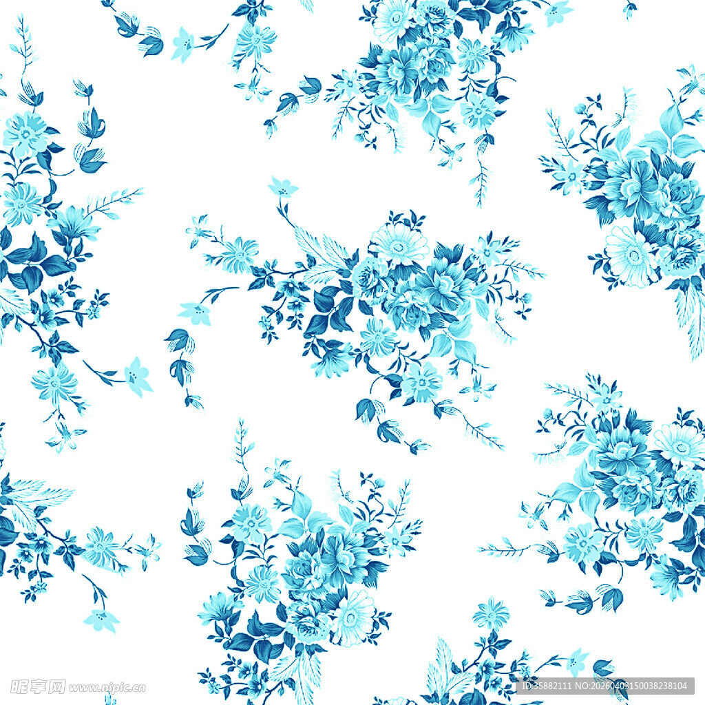 蓝色水彩斑点图案背景