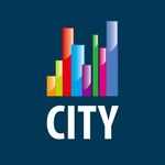 多彩城市柱状图标设计