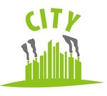 城市建筑与自然融合标志