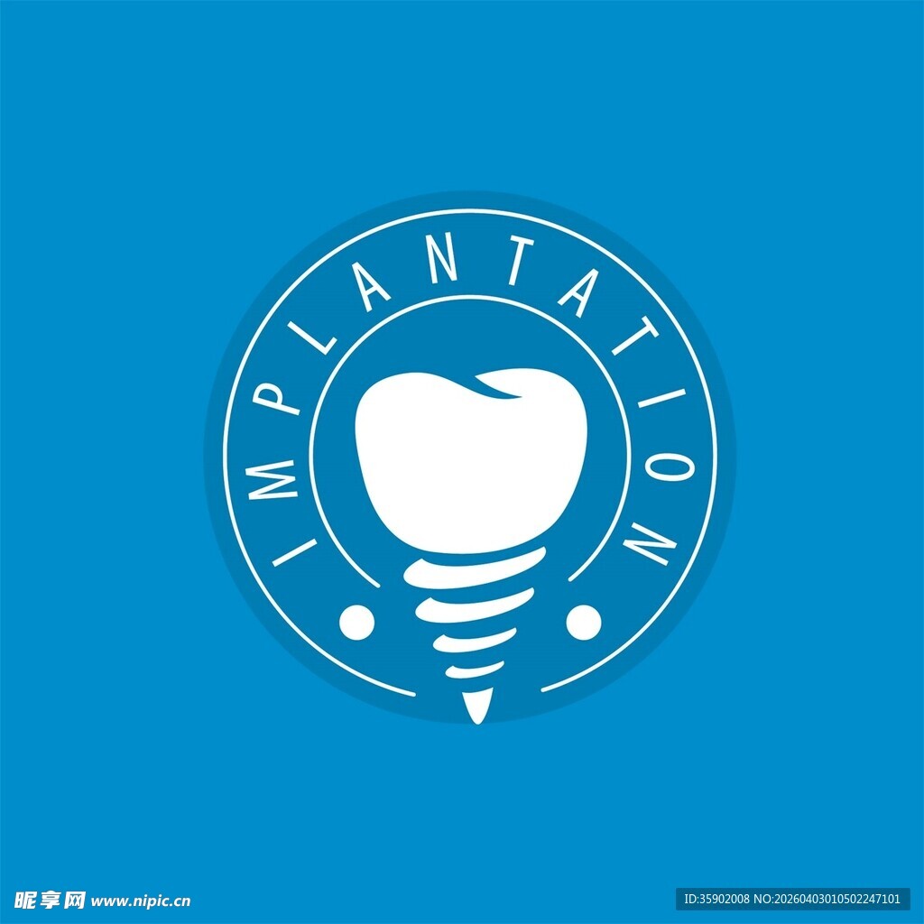 牙科种植标志设计