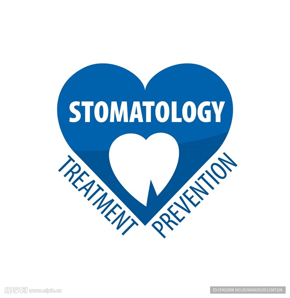 口腔护理心形标志设计