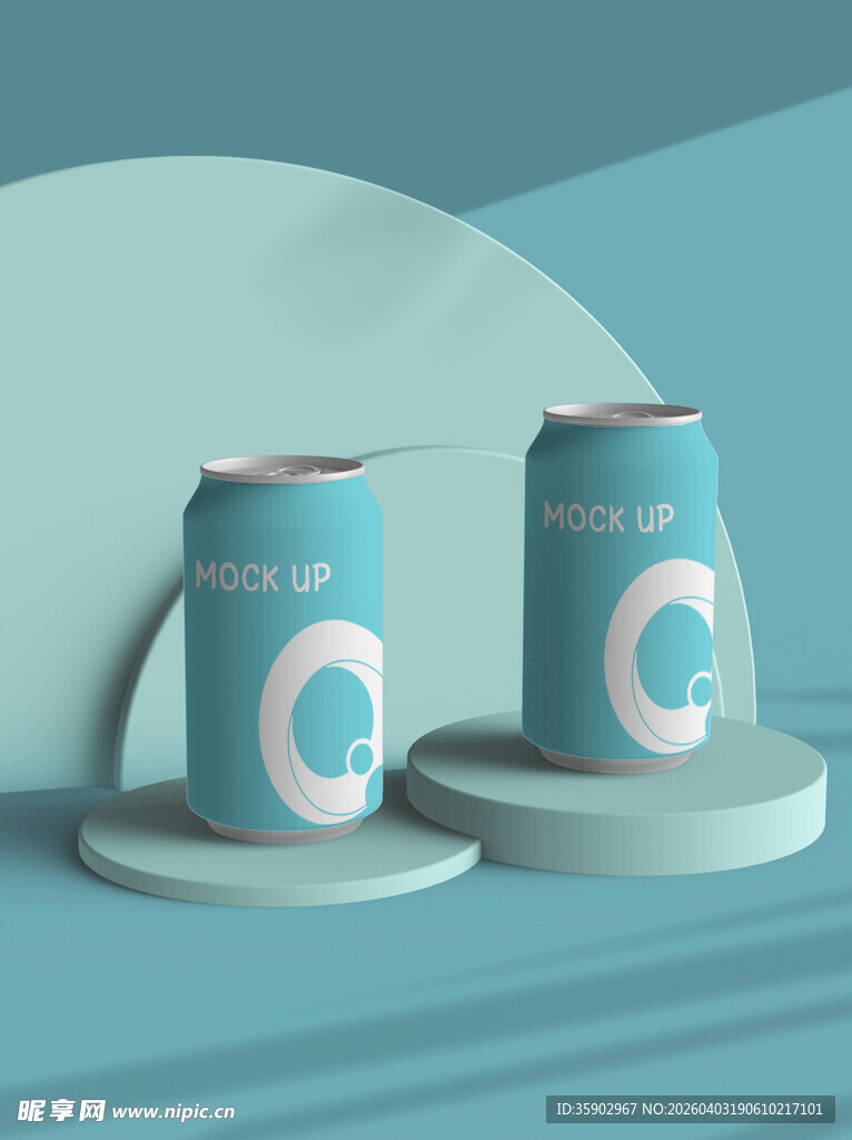 两罐蓝色饮料展示图