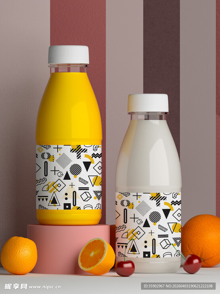 多彩果汁与鲜果展示