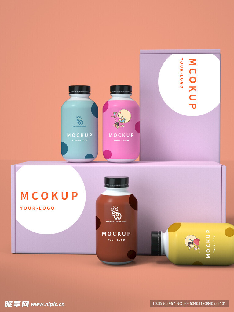 多彩饮品包装展示样机