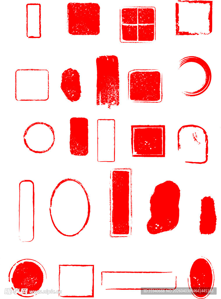 中式印章边框元素