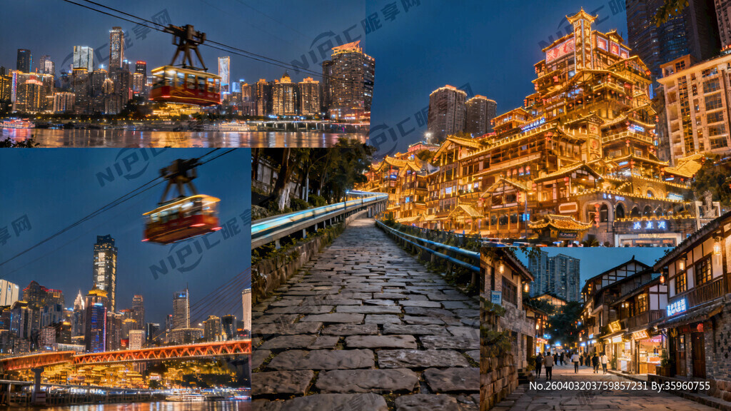 我想要什么一副关于重庆主要景点