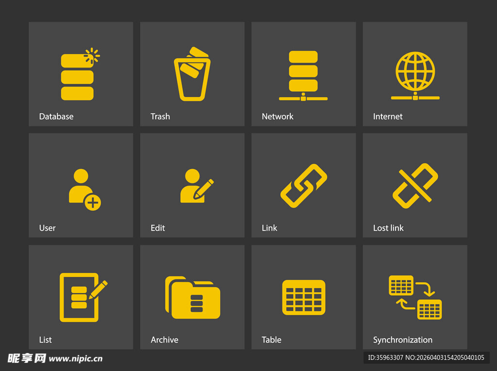 简洁商务图标集合