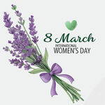 三八妇女节薰衣草装饰图