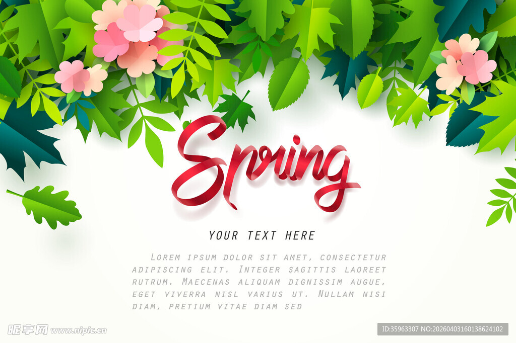 春日花卉背景图