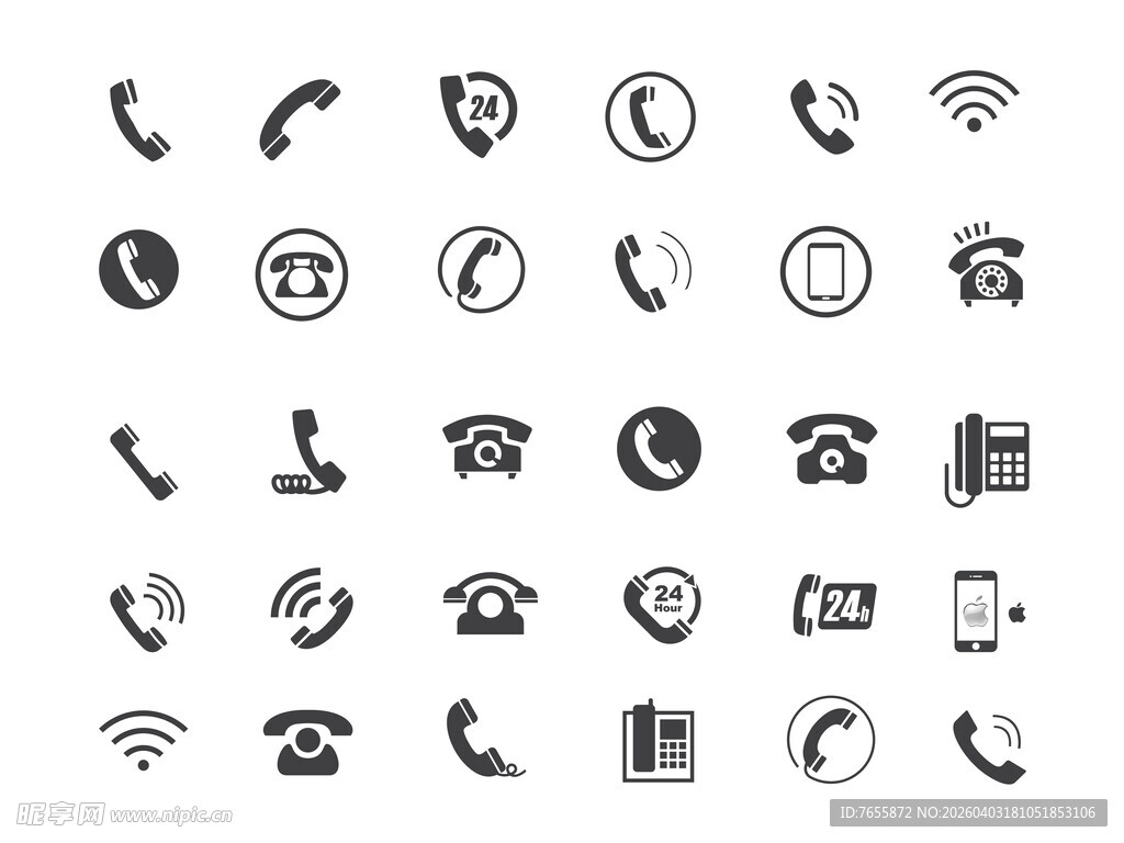 电话及通信图标集合