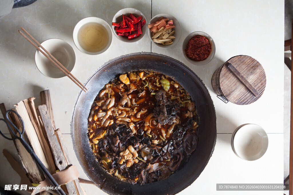 美味佳肴烹饪场景