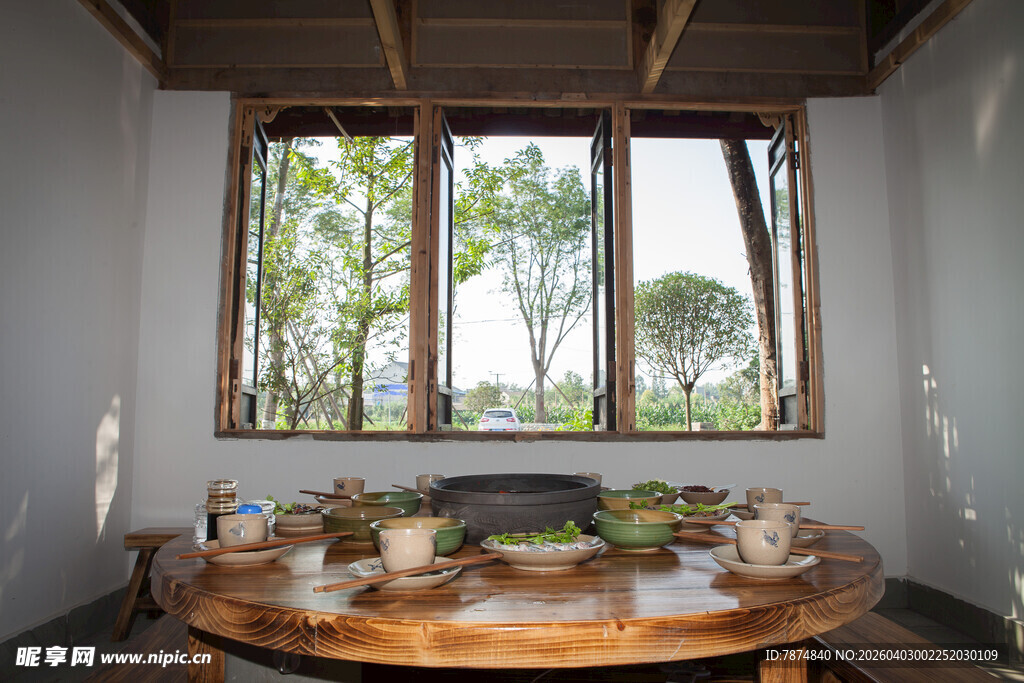 中式茶室 静享自然与茶香