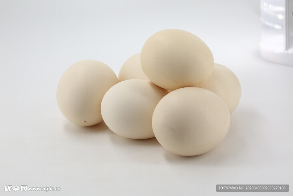 一堆白鸡蛋