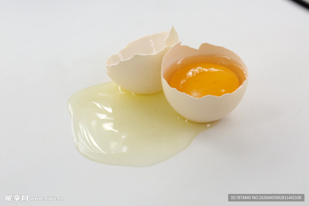 破裂鸡蛋 蛋黄蛋清流出