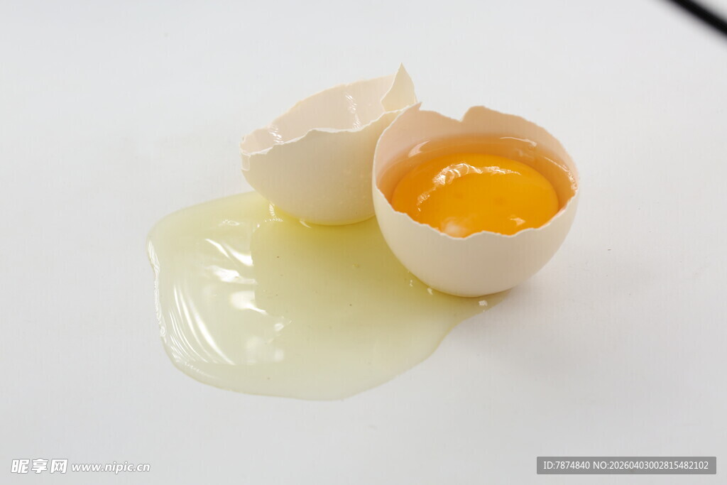 破裂鸡蛋 蛋黄蛋清流出
