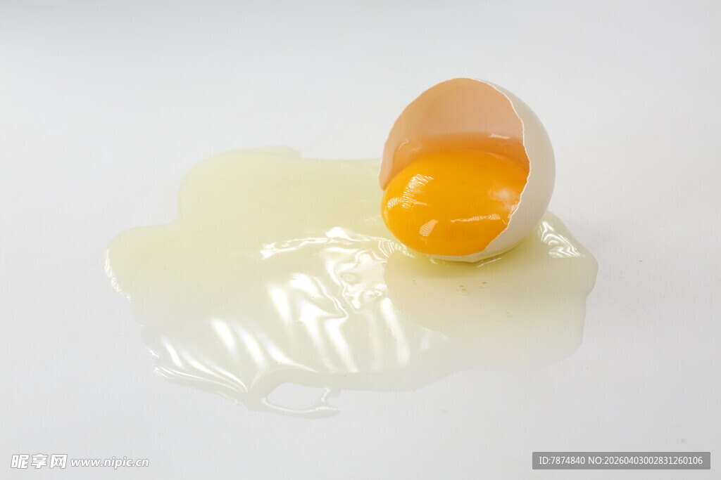 破裂鸡蛋 蛋液蛋黄流出