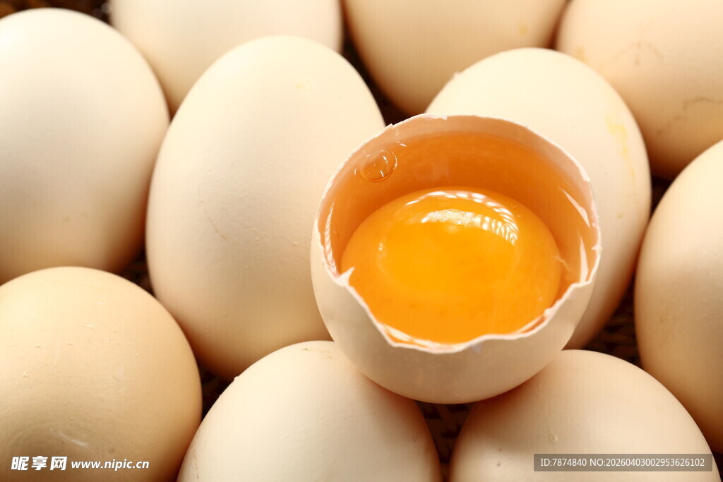破壳鸡蛋凸显于众蛋之中