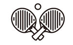 矢量乒乓球线稿
