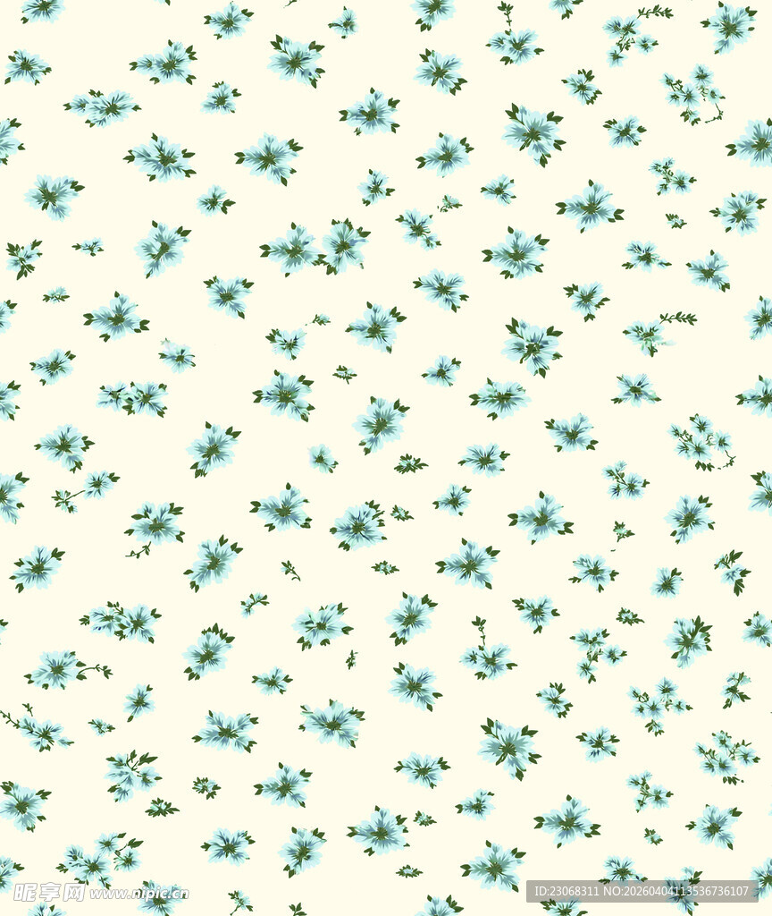 清新小花布纹图案