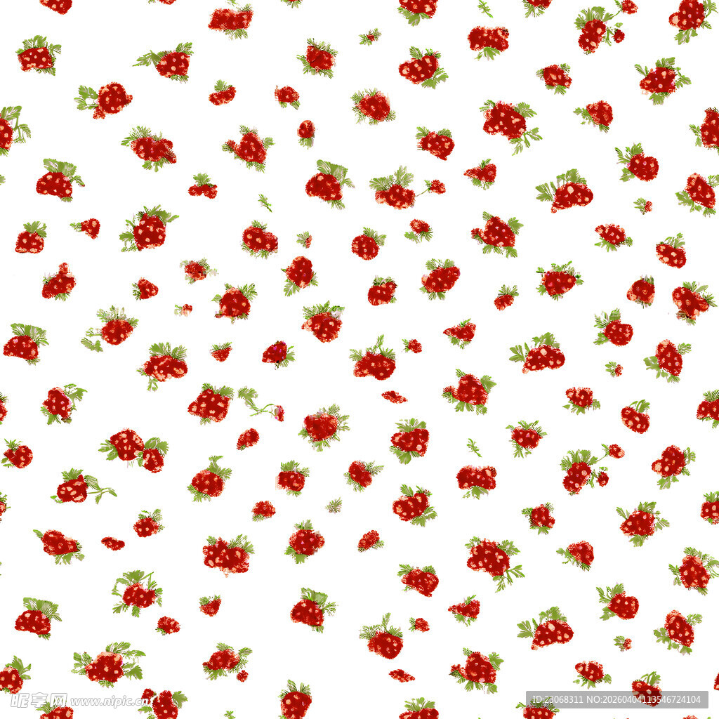 草莓图案背景纹理图