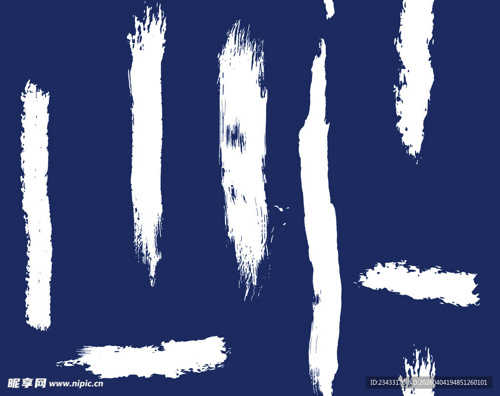 蓝底白色笔触纹理图案