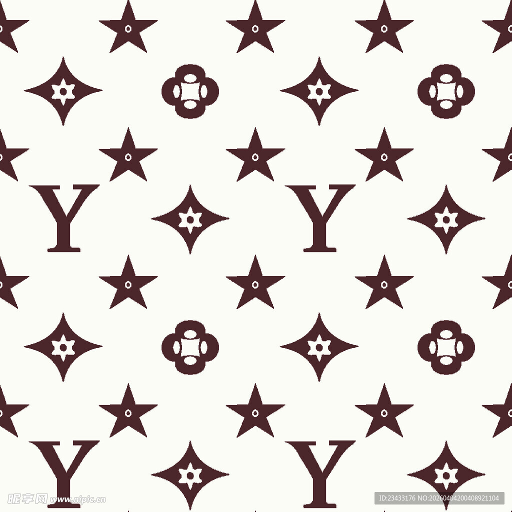 复古星星字母图案纹理