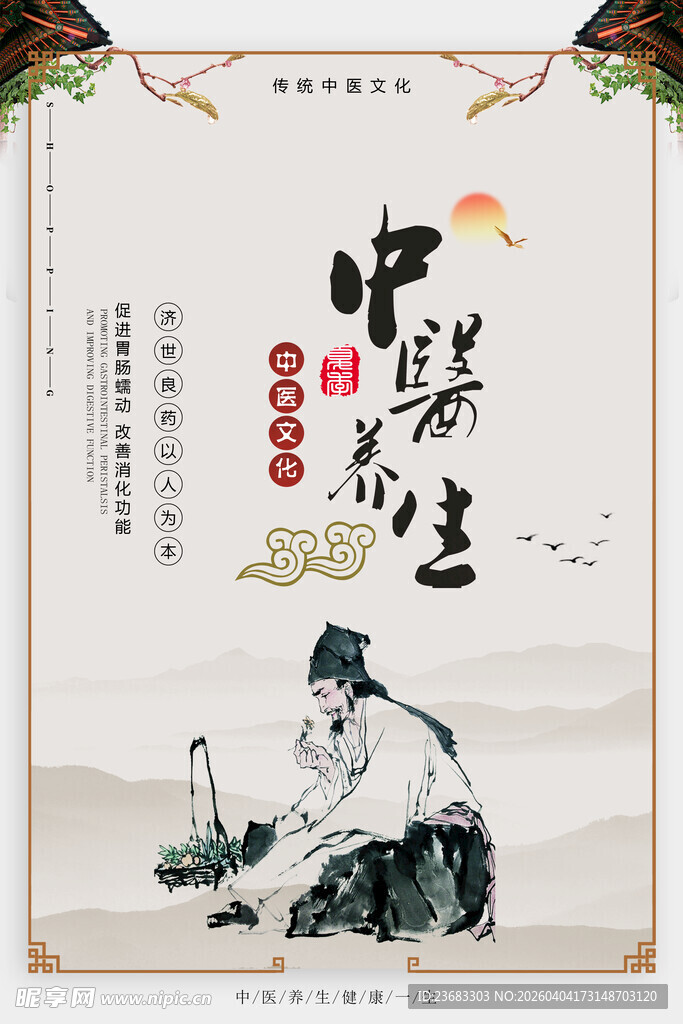 中医调理养生海报素材