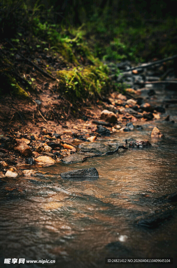 山间溪流