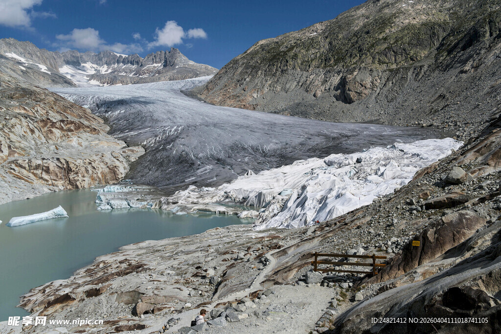 壮丽高山冰川湖泊景观
