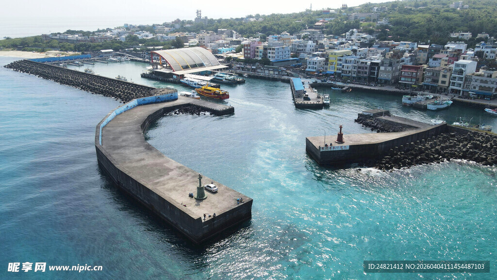 美丽海滨港口景观