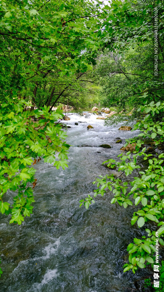 山间溪流