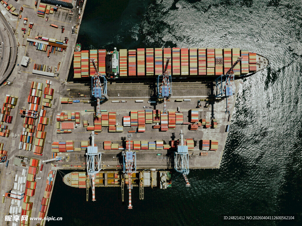 港口集装箱船装卸场景