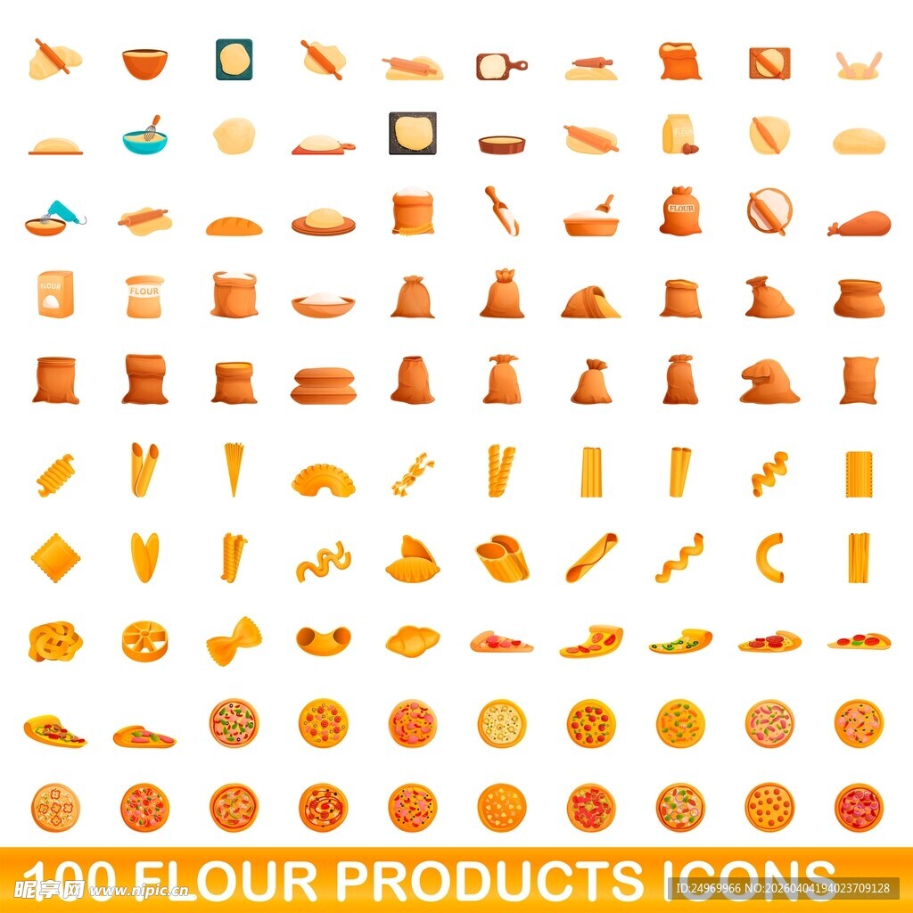 面粉产品图标集合