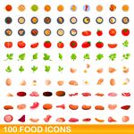100个食物图标集合