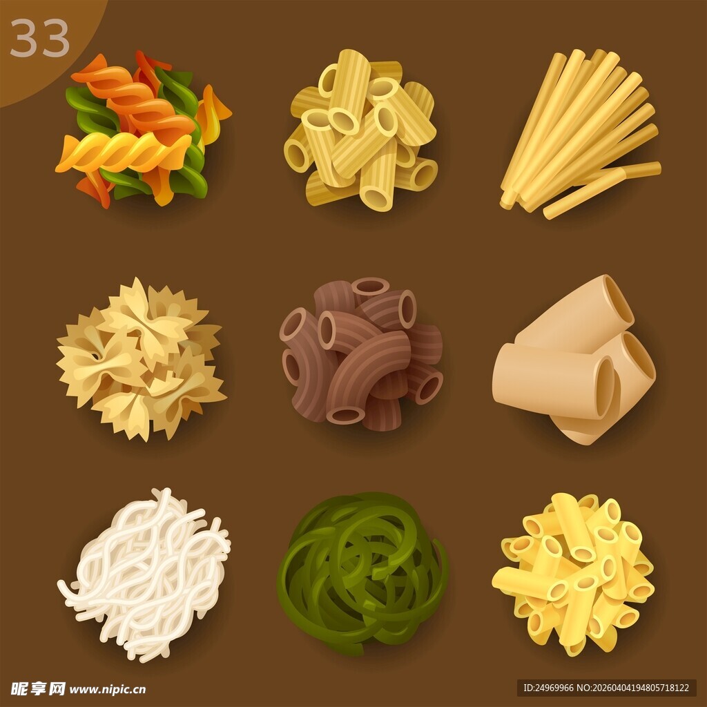 多样面食种类展示