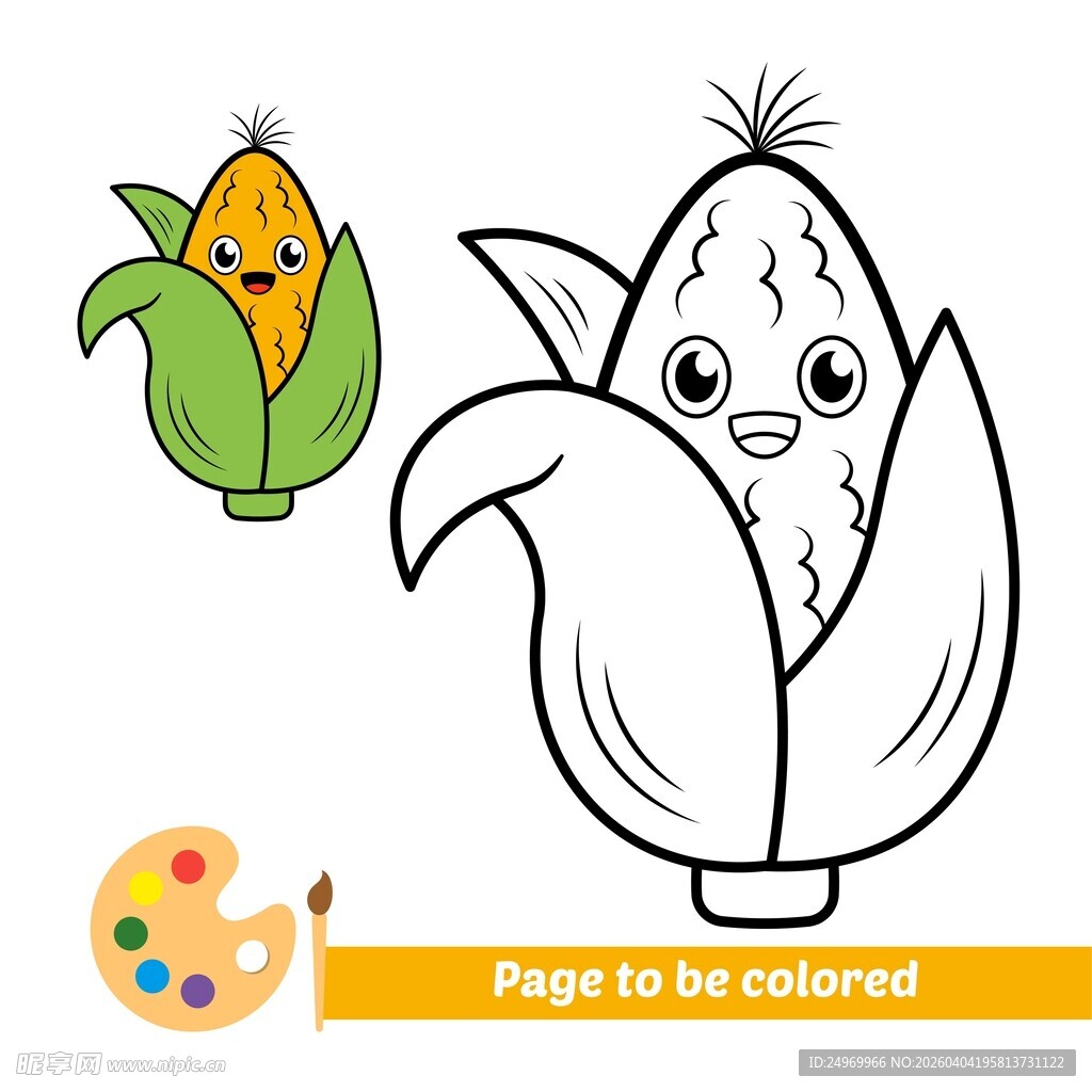 可爱玉米简笔画教程