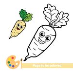 可爱胡萝卜涂色素材